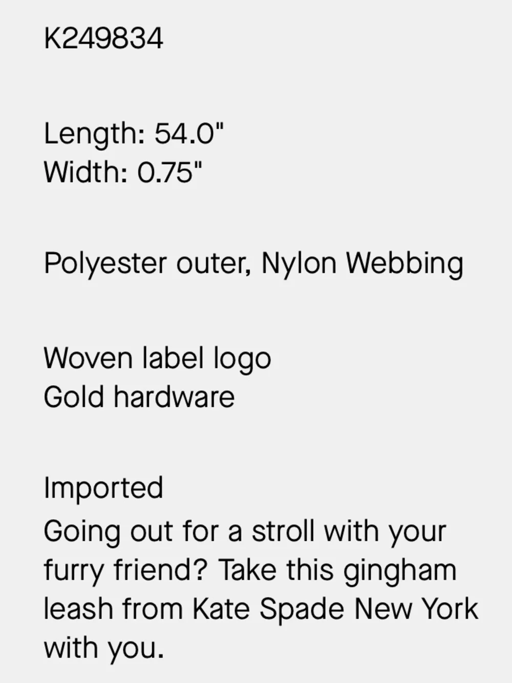 Blue Check Pattern Dog Leash